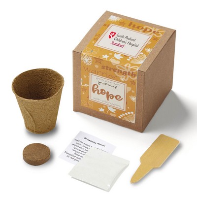 Orange Garden of Hope Planter in Kraft Gift Box