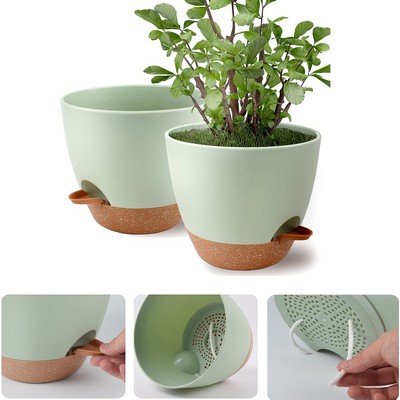 9 Inch Self Watering Flower Pot