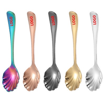 Shell Shape Stainless Steel Coffee Spoon