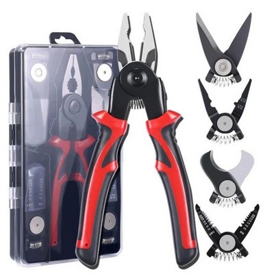 5 in 1 Multi-Tool Head Changing Cutting Plier w/ Case