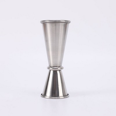 Curled Edge 1-1.7 OZ Stainless Steel Jigger