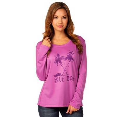 Zorrel® Ladies Barbados Syntrel™ Long-Sleeve Popcorn Knit Tee Shirt