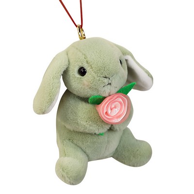 6¡± Keychain Squishmallow Plush Key Tag - Rabbit With Flower