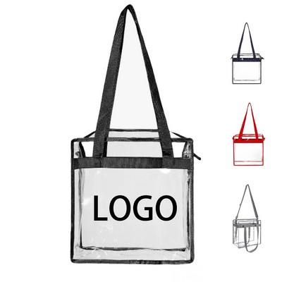 Clear Tote Bag With Zipper Closure Crossbody