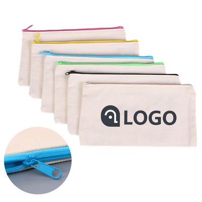 Multifunctional Canvas Zipper Pen Pouch