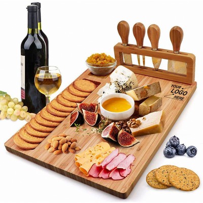 Bamboo Cheese Board and Knife Set