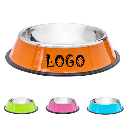 Colored Stainless Steel Pet Bowl