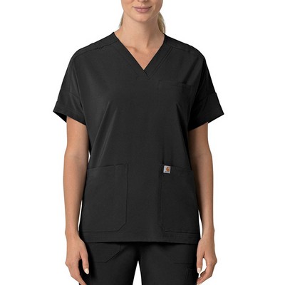 Carhartt® Force Cross-Flex Women's Modern Fit Oversized V-Neck Scrub Shirt