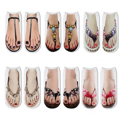 Full-color Digital Printing Pattern Ankle Socks