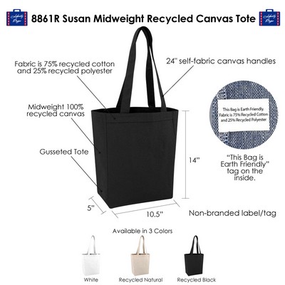 Susan Midweight Recycled Canvas Tote