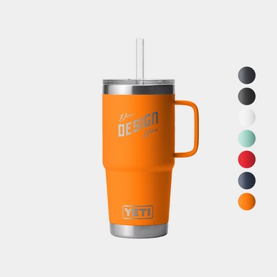 25 Oz YETI® Rambler Stainless Steel Insulated Tumbler w/ Straw Lid