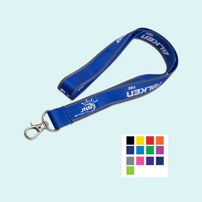 Custom 3/4" Reflective Polyester Lanyard with Lobster Claw