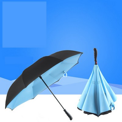 Straight Handle Reverse Umbrella