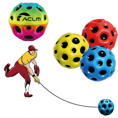 Super Bouncy Soft Rubber Anti Stress Wrist elastic Moon Ball