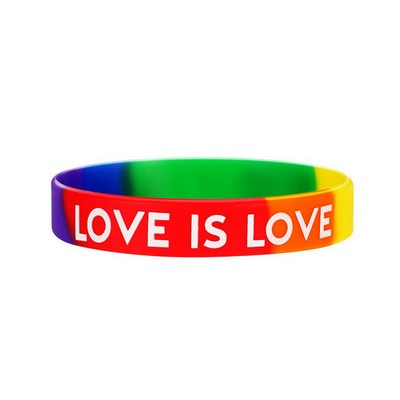 Rainbow Pride Silicone Wristbands Gay LGBT Bracelet