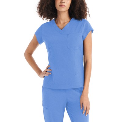 White Cross - CRFT - Women's 1-Pocket V-Neck Scrub Top