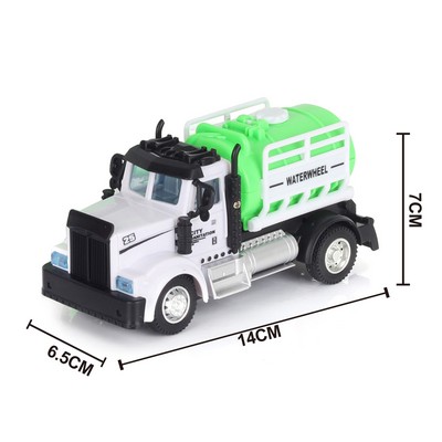 1:64 Pull Back Mini Car Sanitation Tanning Water Truck