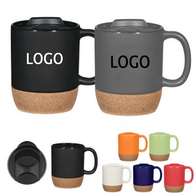 14 Oz. Cork Base Ceramic Mug