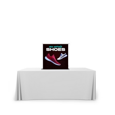 Silverstep Tabletop 36'' Retractable Banner Stand Package with Sliverstep Light