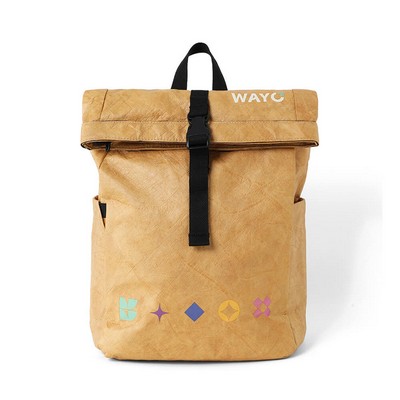 Eco-Friendly Washable Paper Rolltop Backpack