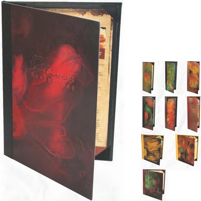 Double Panel Copper Metal Front Menu Cover (Holds Two 5 1/2"x8 1/2" Inserts)