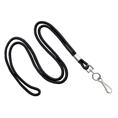 Round Non-Breakaway Economy Lanyard with Swivel Hook