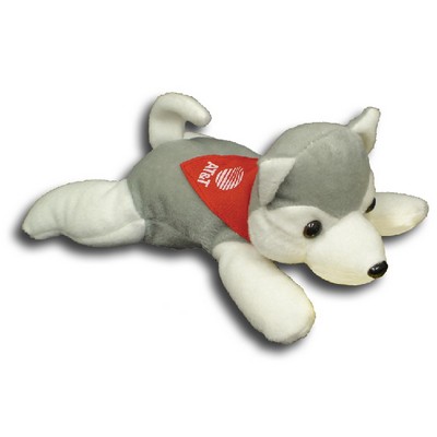 8" Reclining Beanie Animal - Husky