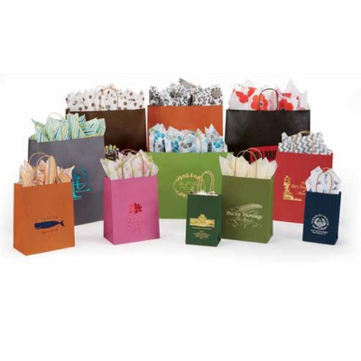 Tints on Kraft Paper Shopping Bags 10"x5"x13"