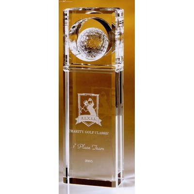 Medium Absolute Golf Crystal Trophy