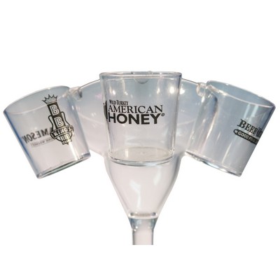 2 Oz. Custom Imprinted Plastic Shotglass W/ Hook