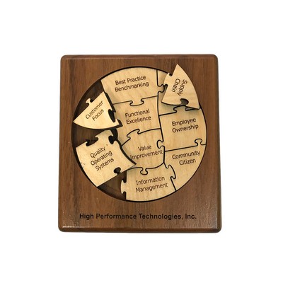 10 Piece Round Wood Jigsaw Puzzle