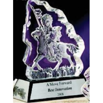 Crystal Native Horse Rider Figurine Award