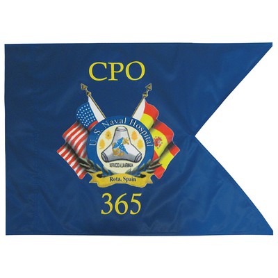 20" X 27.75" Custom Single Reverse Digitally Printed Military Guidon Flag