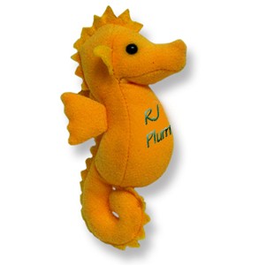 Custom Plush Orange Seahorse