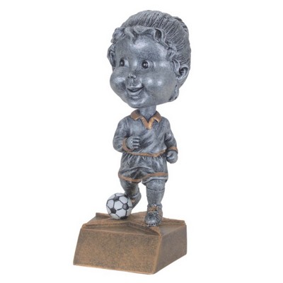 Resin Female Soccer Bobble Head (6")