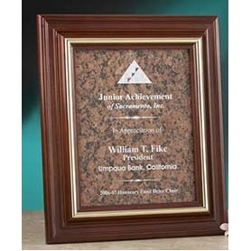 Custom Genuine Granite Executive Plaque (9"x12")