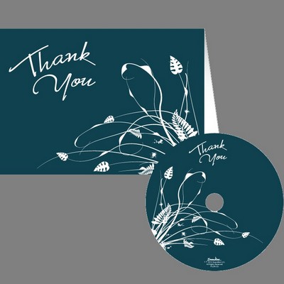 Thank You Blue & White Card with CD