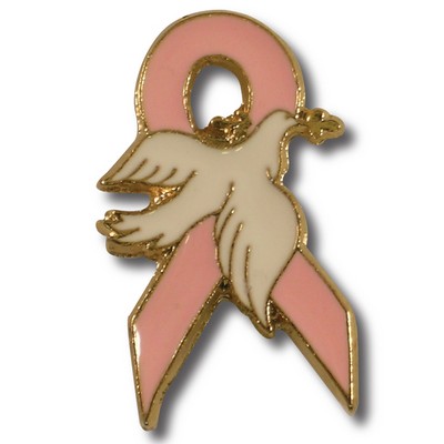 Ribbon w/Dove Awareness Ribbon Lapel Pin