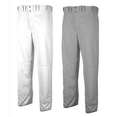 Adult Unhemmed Double Knit Relaxed Fit Baseball Pant w/ Longer Inseam