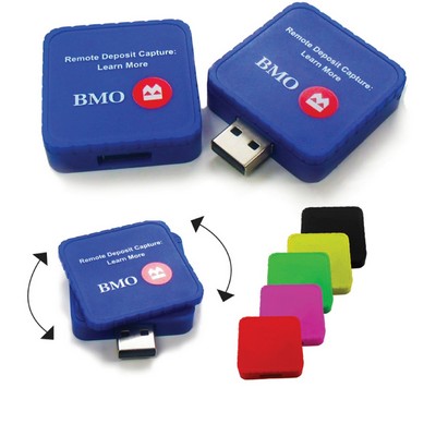 Box Swivel USB Flash Drive (1GB)