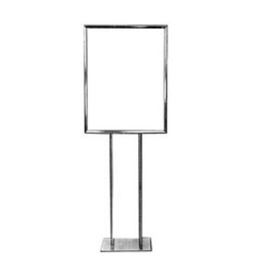 Economy Chrome Floor Standing Poster Holder (22'' x 28'')