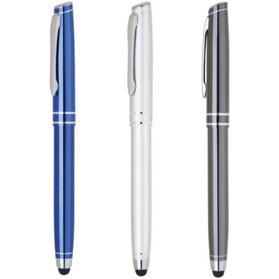 Mercury II Series Chrome Silver Dual Function Sliver Stylus/ Roller Pen