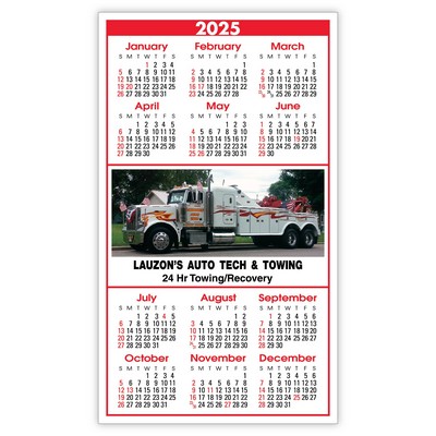 Utility Year-at-a-Glance Kwik-Stik Calendar w/ Center Ad Space (3 1/2" x 6")