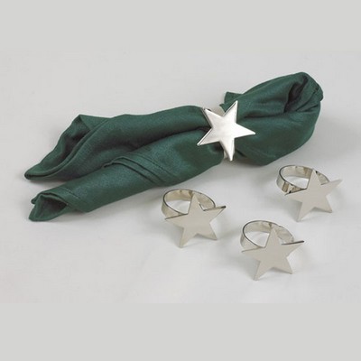 Silver Plated Steel Star Napkin Ring