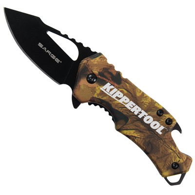 Camo Fuse Pocket Knife & Bottle Opener