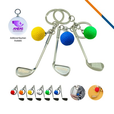 Golf Clubs Keychain