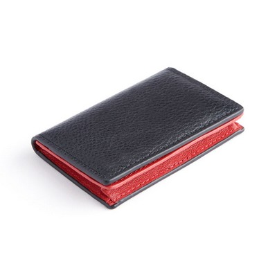 Credit Card Case in Pebbled Leather