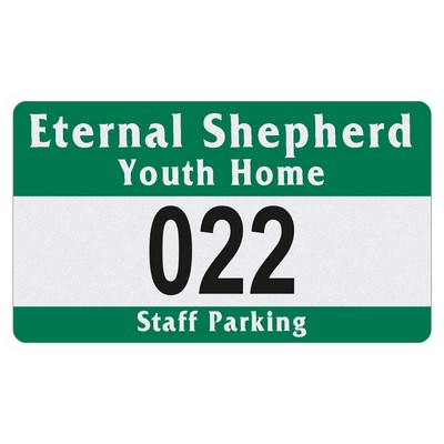 Outside Parking Permit | Rectangle | 2 3/4" x 4 3/4" | White Vinyl