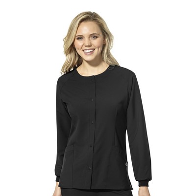 WonderWink Women's W123 Crew Neck Warm Up Scrub Jacket