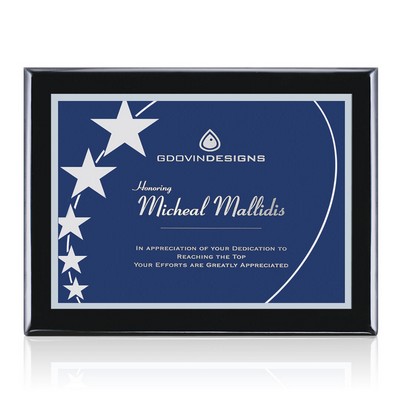 Oakleigh/Gemini Plaque - Black/Blue 12"x15"